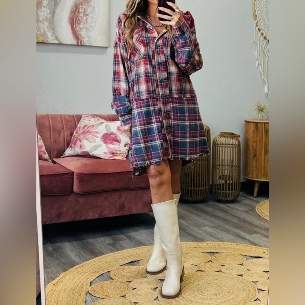 Oli Red and Blue Plaid Shirt